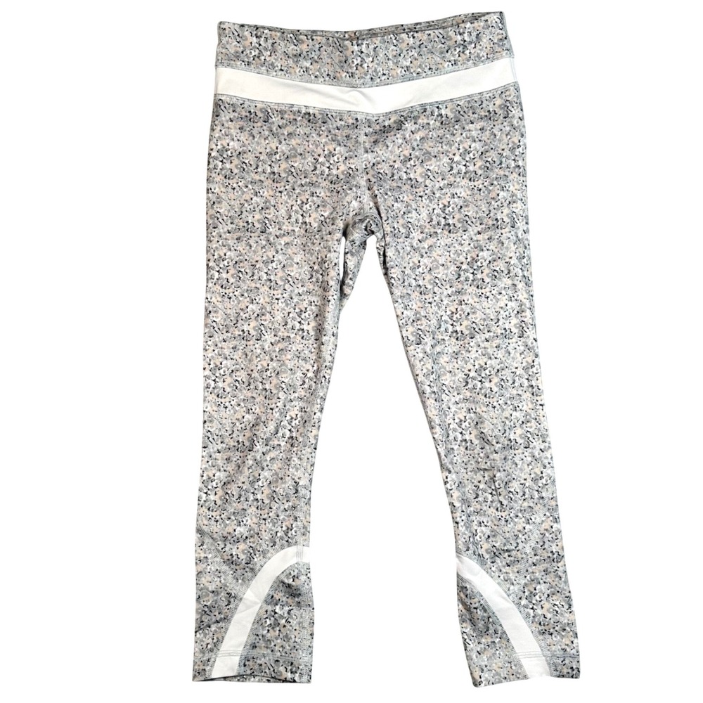 Lululemon Run Inspire Crop II Leggings Womens 4 Petite Fleur Luxtreme Floral